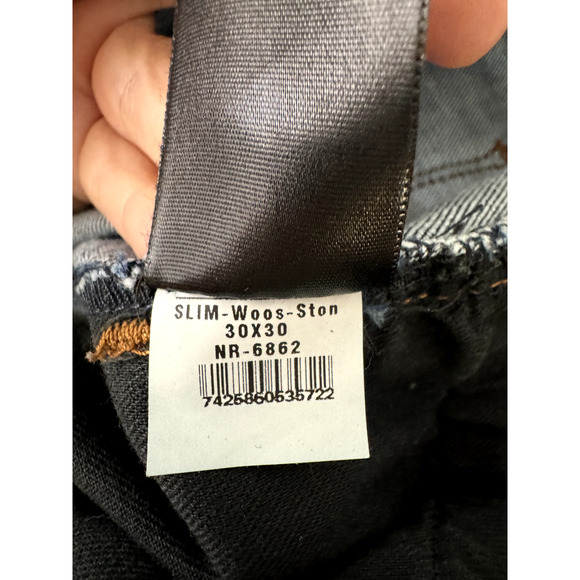 Mott & Bow Quality Classic Slim Wooster Stone Dark Wash 30x30 Jeans Retail $129 - Picture 7 of 9